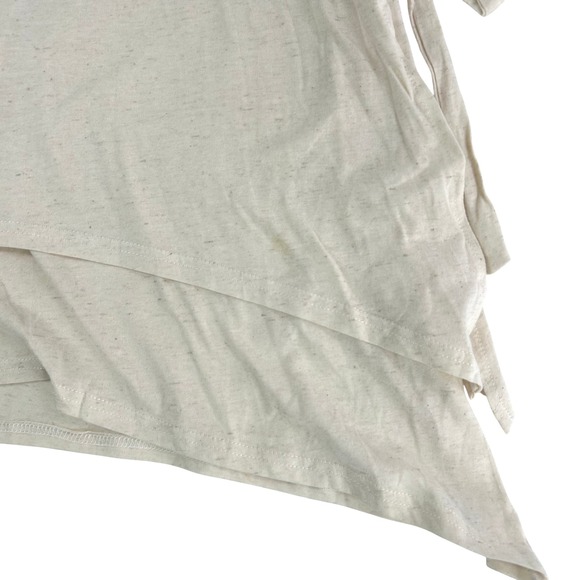 Minimalist Tunic Tank Top 3X Beige Sleeveless Layered Hemlines Boho Artisanal - Picture 5 of 7